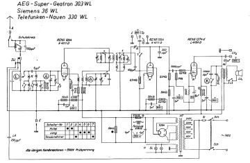 AEG Geatron 303WL schematic circuit diagram